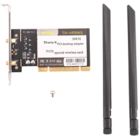 WTXUP Atheros AR9223 PCI 300M 802.11B/G/N Wireless WiFi Network Adapter for Desktop PC,PCI Wireless Card with 2 Antenna