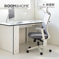 韓國ROOM&amp;HOME 韓國製高背透氣網坐臥升降式機能工學椅-附頭枕-DIY-多色可選(電腦椅/扶手辦公椅)