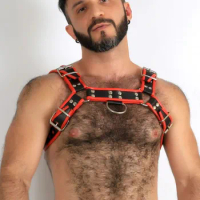 Gay Rave Harness BDSM Sexy Shoulder Harness Strap Fetish Men Leather Body Cage Chest Harness Belt Strap Puppy Gay Lingerie Sex
