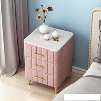北歐大理石床頭櫃簡約輕奢收納櫃現代臥室網紅ins床邊小型儲物櫃