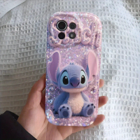 Phone case featuring the lovable Stitch, compatible with various Xiaomi and Redmi Note models includ