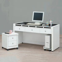 【MUNA 家居】奧斯本4.8尺書桌/共兩色/含活動櫃和主機架(書桌 電腦桌 桌子 收納)