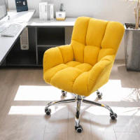 Modern Computer Chair Comfortable Sedentary Office Chairs Light Luxury Fabric Backrest Lazy Sofa Bedroom Dormitory Gaming Chair