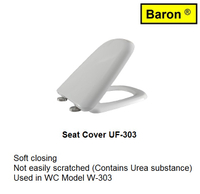 100% Real delivery Baron toilet bowl original toliet seat and cover soft closing white for Baron WC