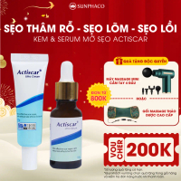 [Mẫu mới đang thịnh hành] Combo kem serum và viên uống mờ sẹo Actiscar làm mờ sẹo lồi, sẹo lõm, sẹo 