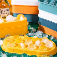 Creative DIY Homemade Ice Hockey Frozen ice tray Refrigerator Spherical Pherical Ice Tray Home Made Ice Tray Box Ice Box Tools