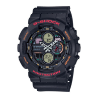CASIO卡西歐G-SHOCK系列 復古手錶(GA-140-1A4)-黑x紅/48.8mm