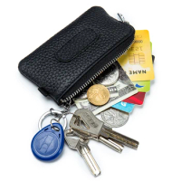New mini zero wallet female small multi-function key head layer cowhide niche contracted with zero wallet