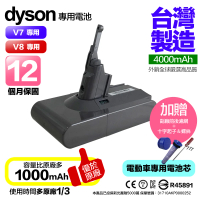 484 Dyson V7 V8 SV10 SV11 fluffy absolute animal 副廠電池 4000mAh 保固12個月