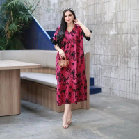 Daster Andin Arab Talita Dress LD 120 Batik Pekalongan Motif Kancing Depan Busui & Bumil - Pendek, W