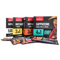 Cà Phê Hòa Tan MR. VIET Đen Không Đường, Cà Phê Hòa Tan 2In1, Cà Phê Hòa Tan 3In1, Cà Phê Cappuccino