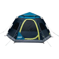 Coleman Camp Burst 4-Person Camping Tent, Umbrella-Style -Up Tent with 45s Easy Setup, Dark Room Option Available