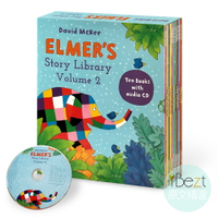 Elmer's Story Library 10 Pack with Audio | 大象艾瑪 | CD | 外文 | 繪本 | 故事 | 個性 | 自我 | 經典 | 色彩 | 睡前