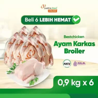 Bestchicken Bundling Hemat Ayam Karkas Broiler / Ayam Utuh Japfa Food 900 gram - Isi 6 pack
