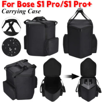 Storage Bag Dual Zipper Travel Case Pockets Large Capacity Carrying Case Shoulder Bags Fall Preventive for Bose S1 Pro/S1 Pro+