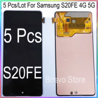 Wholesale 5 Pieces/Lot for Samsung Galaxy S20FE Lcd screen display with touch with frame assembly 5G S20 Lite