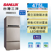 SANLUX台灣三洋 475L 1級變頻3門電冰箱 SR-C475CV1A