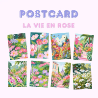 Postcard La Vie en Rose by AMOUR