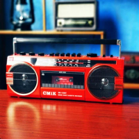 cmik mk-132 vintage cassette recorder player AM/FM/USB portable radio bluetooth speaker usb and sd card multi-band recorder box