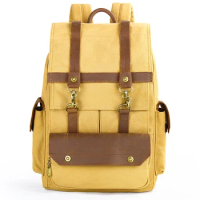 Vintage Canvas Backpack Outdoor Rucksack 15.6 Inch Laptop Backpack, Perfect For School Outdoor Travel