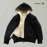 Noree Sweater Hoodie Zipper Sherpa - Hoodie Sherpa Musim Dingin Tebal Dan Hangat - Jaket Hoodie Furi