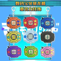 Anime Digimon Adventure Acrylic Keychain Taichi Agumon Yamato Sora Takeru Hikari Digivice Key rings Pendant Cosplay Props Gifts