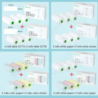 Peripage A6 Self-Adhesive Thermal Paper Sticker color Label Paper transparent Photo Paper Print for Poooli Papeang Photo Printer