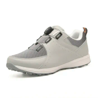 Men Golf Sports Shoes Breathable Golf Sneakers Comfortable Spikeless Outdoor Walking Sports Shoes Anti Slip Athletic Golf Shoes