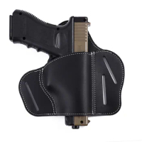 Gun Holster Leather Concealed Belt Gun Holster for Glock 17 19 22 23 43 Sig Sauer P226 P229 Ruger Beretta 92 M92