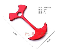 【【蘋果戶外】】AP-005 魚骨釘 魚型繩扣 全新紅色鋁合金棧板神器 木棧板固定器