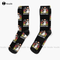 Beagle Dad German Flag Gift Idea For Dog Owner Socks Boys Football Socks Christmas Gift Unisex Adult Teen Youth Socks Custom