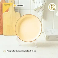 Piring Labu Ramekin Kopin 8inch 21cm Porcelain Keramik Cream