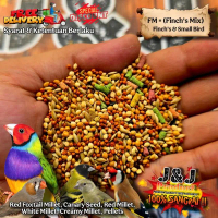 New J&J Finch Mix (FM) (1KG) Pakan Burung Emprit, Gold Amadine, Finch
