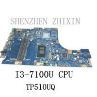 For ASUS VivoBook TP510U U5100UQ Laptop Motherboard I3-7100U CPU TP510UQ Mainboard Test Good