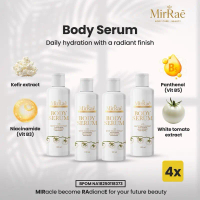 MirRae Body Serum White Tomato Extract BPOM NA18250118373 Bundle isi 4 Dengan Kefir Extract & Niacin