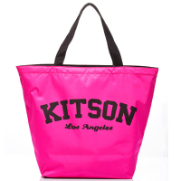 kitson 美式學院風寬口型托特包(PINK)