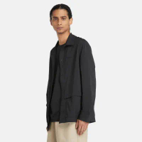 【Timberland】男款黑色彈力快乾襯衫外套|A5SDE001-XS