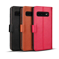 Genuine Leather Wallet Case For Samsung Galaxy S10 Plus S10E Case Luxury Cowhide Soft TPU Cover For Samsung Galaxy S10 Plus Case
