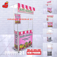Booth Portable Juragan Gerobak 21 Model Meja Dalam Plus Atap Lipat Untuk jualan