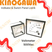KINOGAWA Volt Meter Analog 72x72 96x96 500VAC - Original Panel Listrik