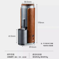 電動咖啡磨豆機家用研磨機鋁合金意式磨粉機行動式小型家用磨豆機