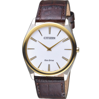 CITIZEN 星辰錶超薄腕錶(AR3074-03A)白/39mm 手錶 光動能錶 職場新鮮人必備