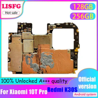 Unlocked MotherBoard For Xiaomi 10T Pro MainBoard 128GB 256GB Good Working Logic Board Circuits Plate For Mi 10T Pro