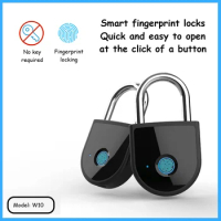 W10 Fingerprint Padlock Bag Lock Cabinet Door Lock Multipurpose Fingerprint Lock APP Bluetooth Fingerprint Unlock