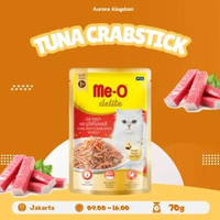 makanan basah kucing MEO ME-O DELITE POUCH sachet saset 70gr 70 gram wet cat food TUNA CRABSTICK