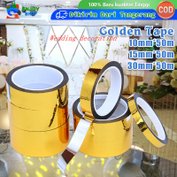 50m List Gold Sticker Selotip Emas Lakban Gold Washi Tape Untuk Lantai Hiasan Dinding Mirror Interio