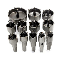 12 Pieces Hole Saw Hole Saw Set Hole Cutter Fit for Plastic Stainless Steel Iron
