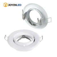 10pcs/lot Round White Adjustable LED Spot Fitting GU10 MR16 GU5.3 Ceiling Lamp Downlight Fixtures Holder Spot Bases Fitting