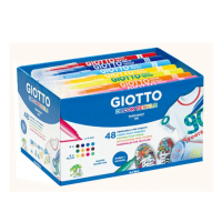 【義大利GIOTTO】衣物彩繪筆-48入(布料彩繪筆 繪布筆 特殊筆)