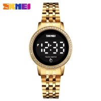 SKMEI 1669 Simple Date Time Watches For Female reloj mujer Digital LED Touch Women Watch Diamond Waterproof Ladies Wristwatches